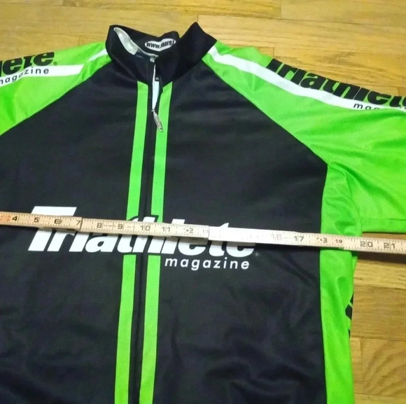Suarez Triathlete Cycling Jersey Green Black Men's Large - Picture 3 of 6